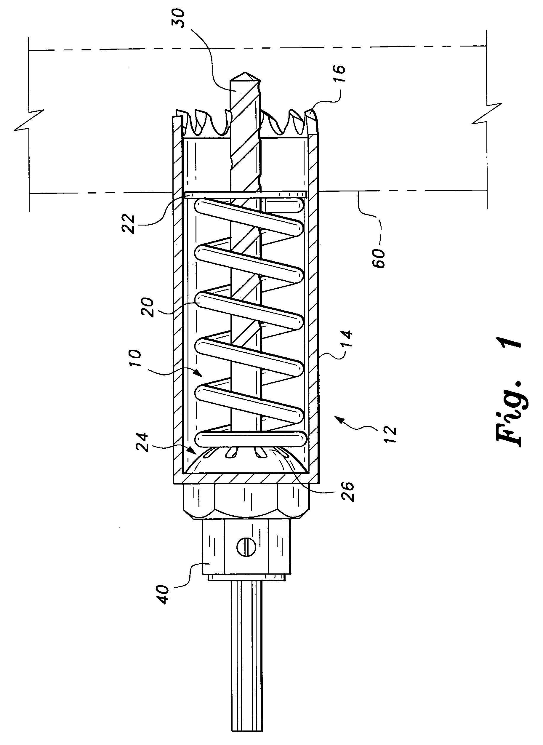 Hole saw slug removal device