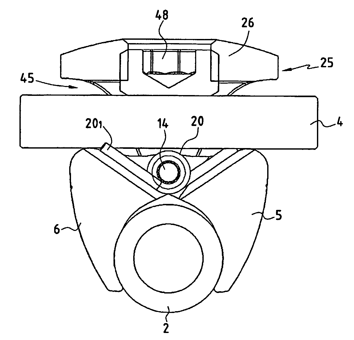 Connection system between a spinal rod and a transverse bar