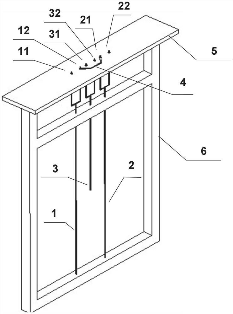 Liquid thermophysical property device for measuring temperature at symmetrical points of parallel double-line heat source and measuring method