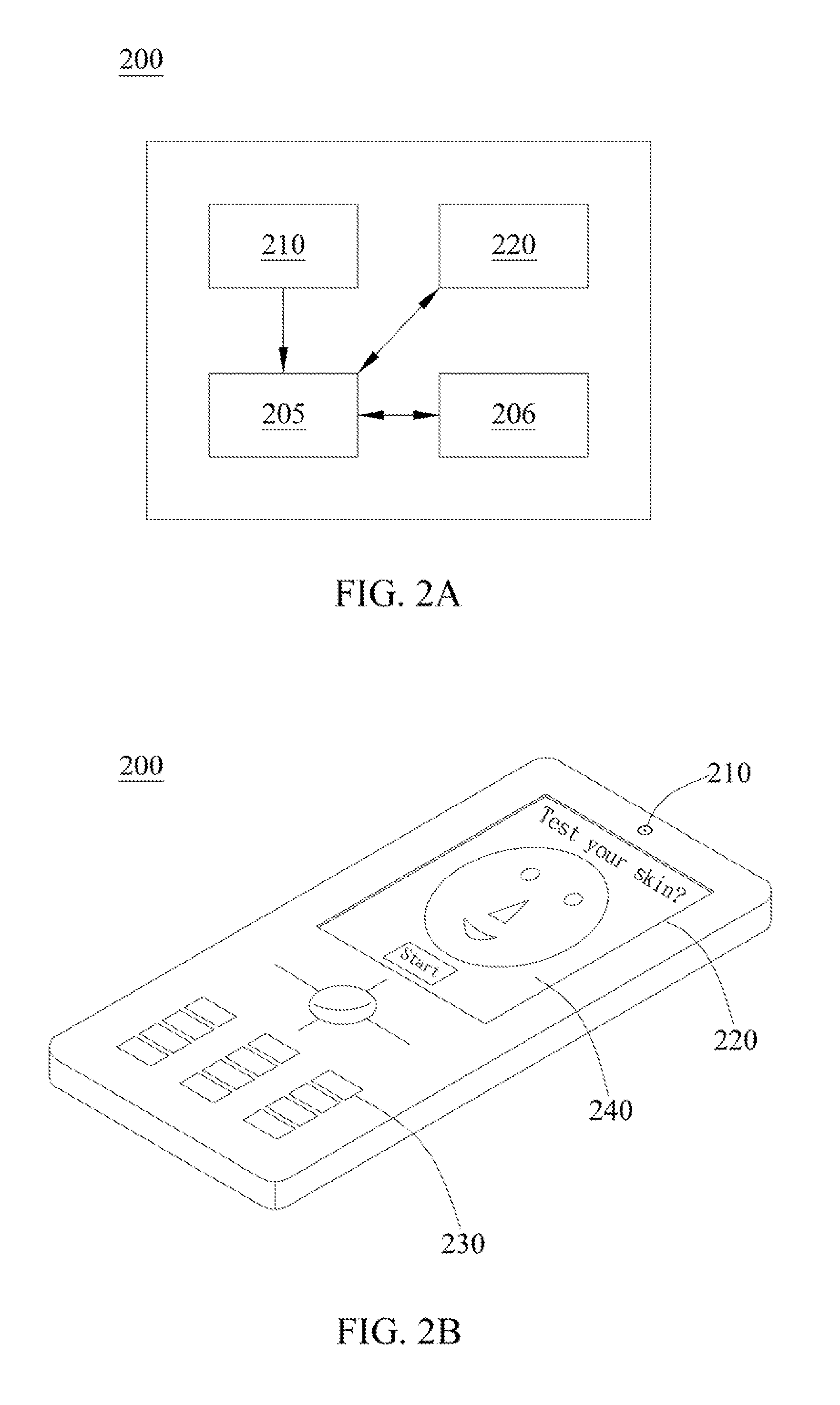 Handheld facial skin analyzing device