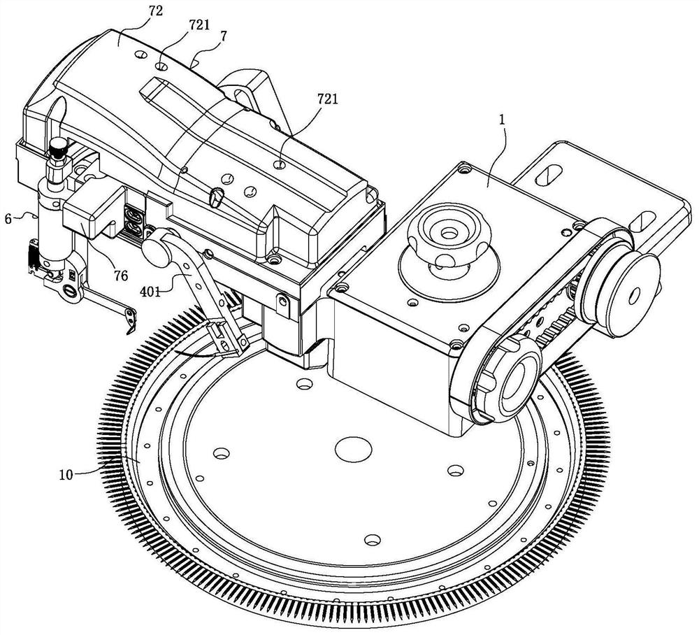 A high-speed synchronous belt sewing machine