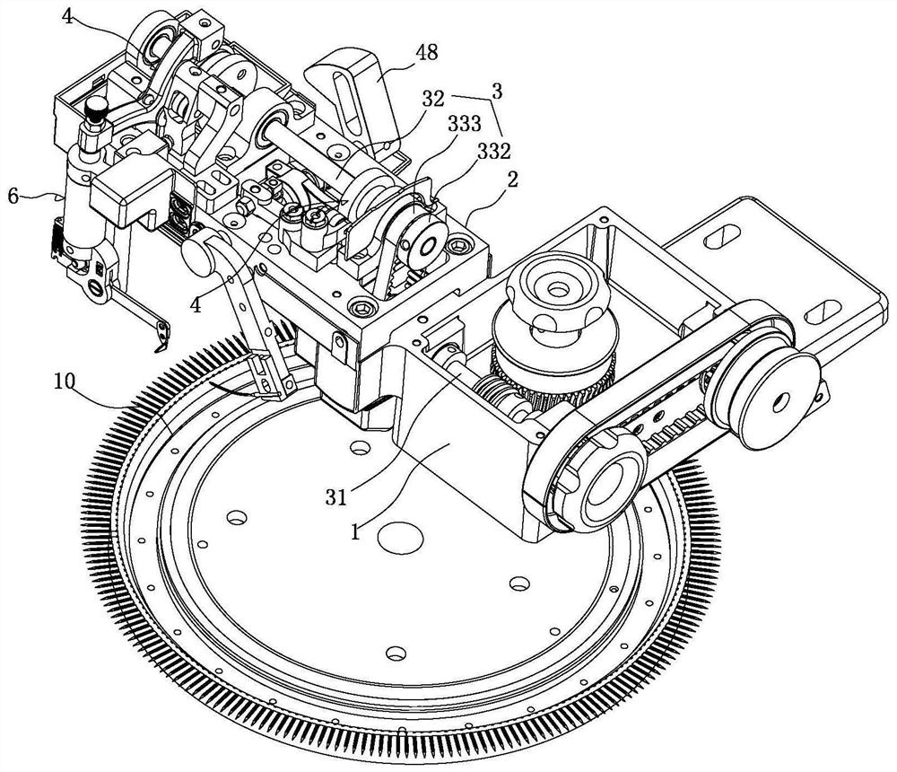 A high-speed synchronous belt sewing machine