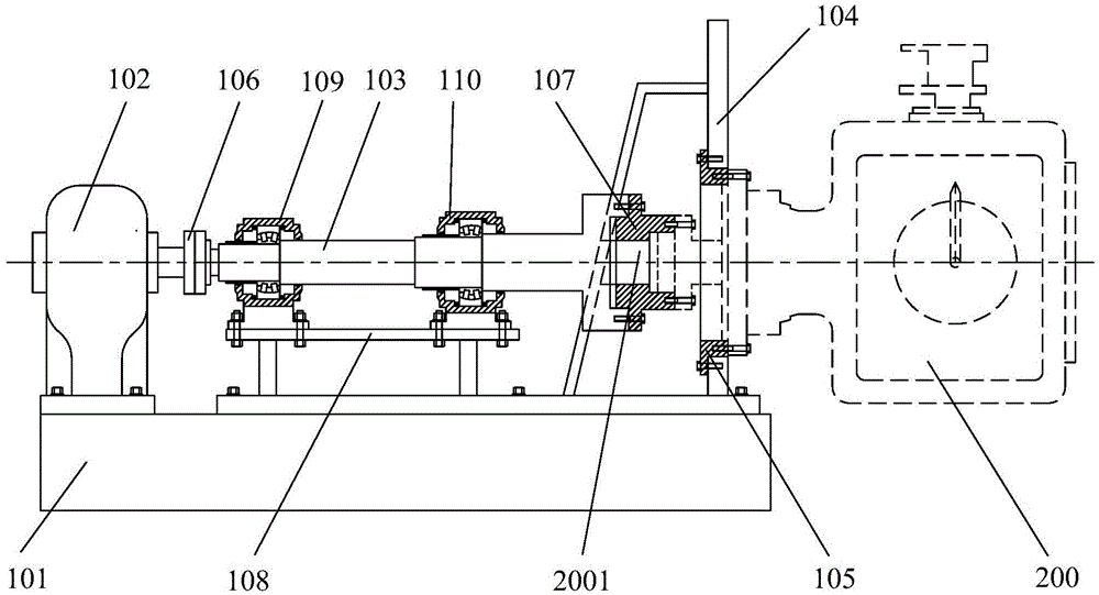 A rotary test device for a box-type oil distributor