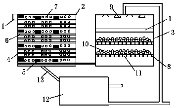 Condenser for organic waste gas circulation purification device