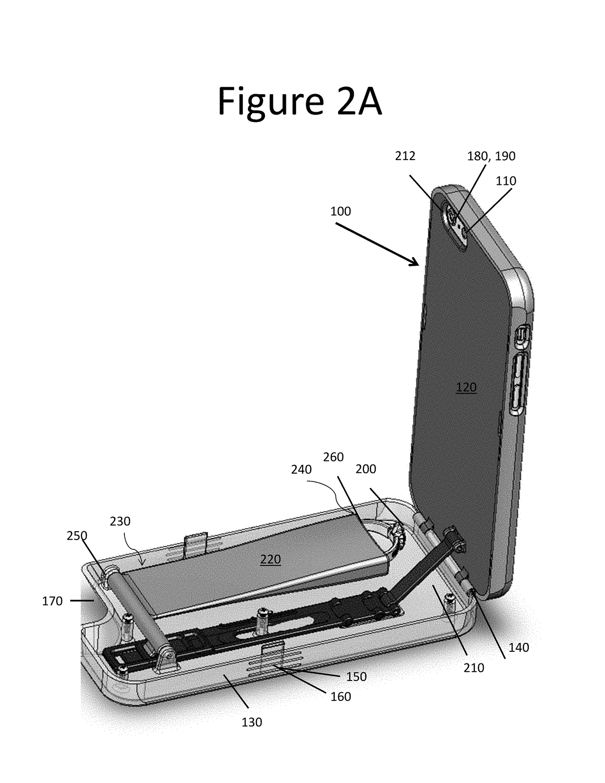 Phone case with ring deployment mechanism and method of capturing video using same