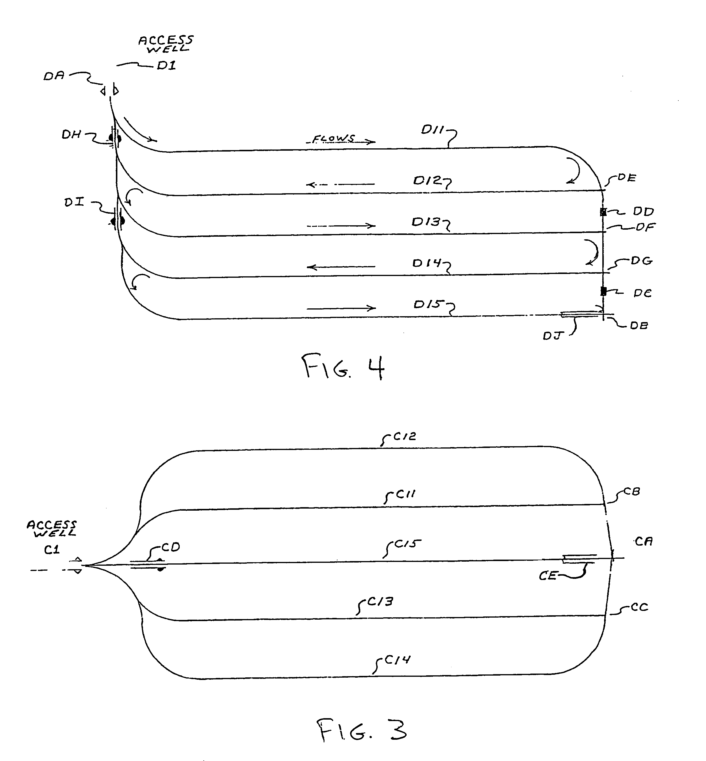 Methods for constructing underground borehole configurations and related solution mining methods