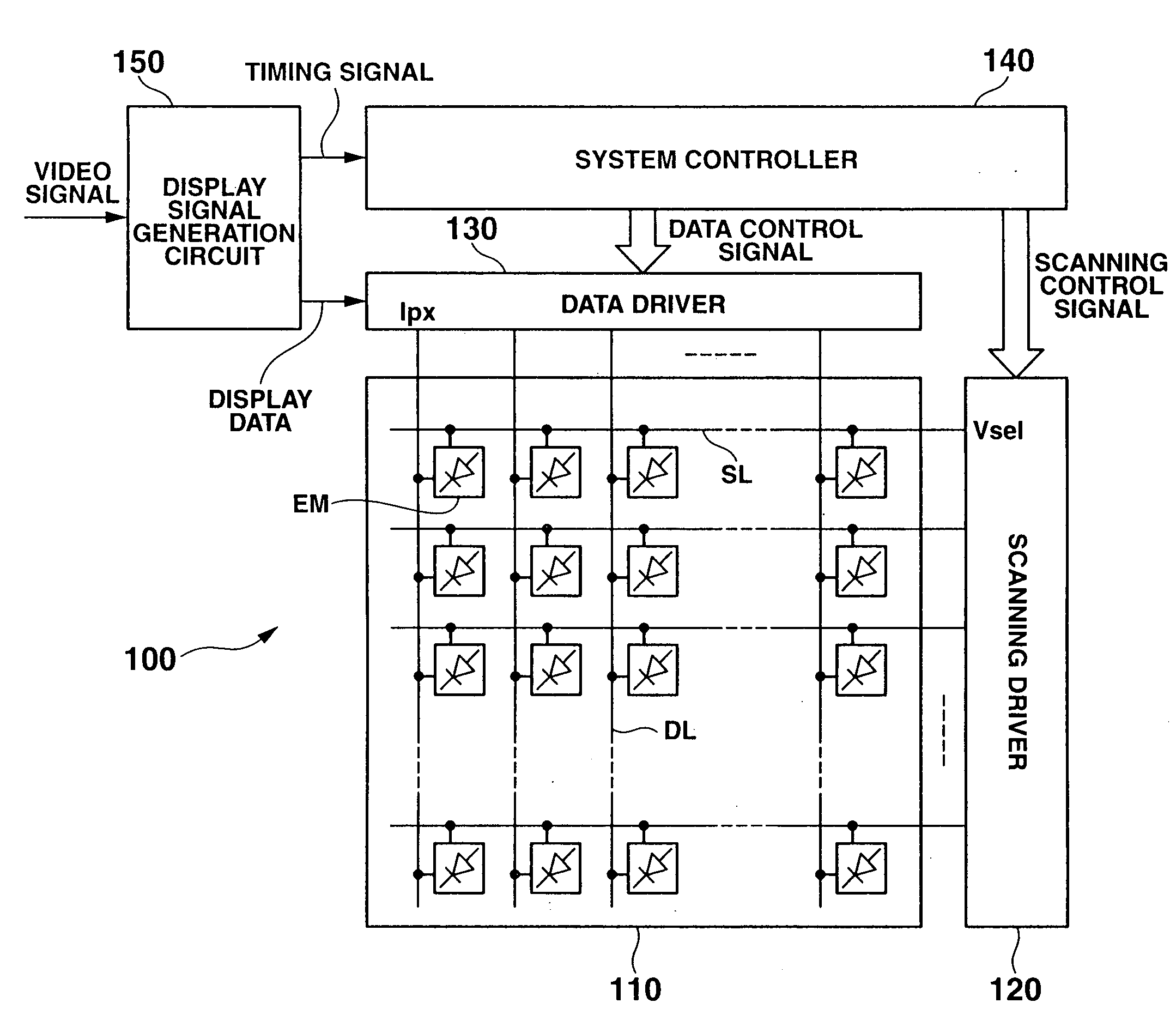 Display element drive circuit and display apparatus