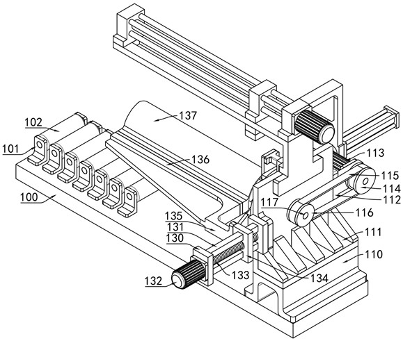 Winding and wrapping device for elastomer modified asphalt waterproof roll production