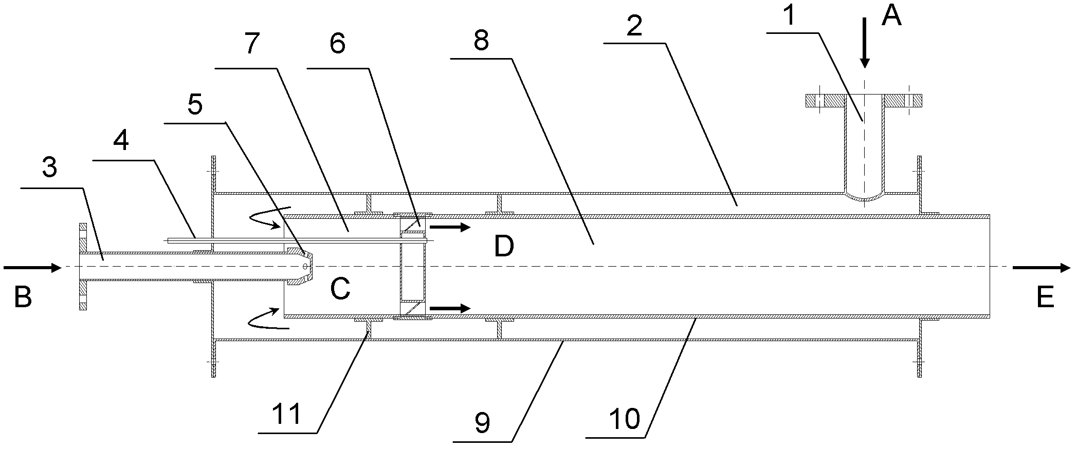 Self-backheating swirling burner for fuel gas with low heat value