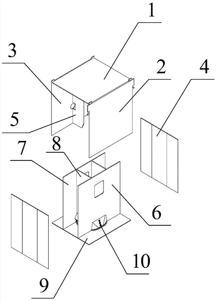 A plate-type satellite device suitable for high-orbit satellites