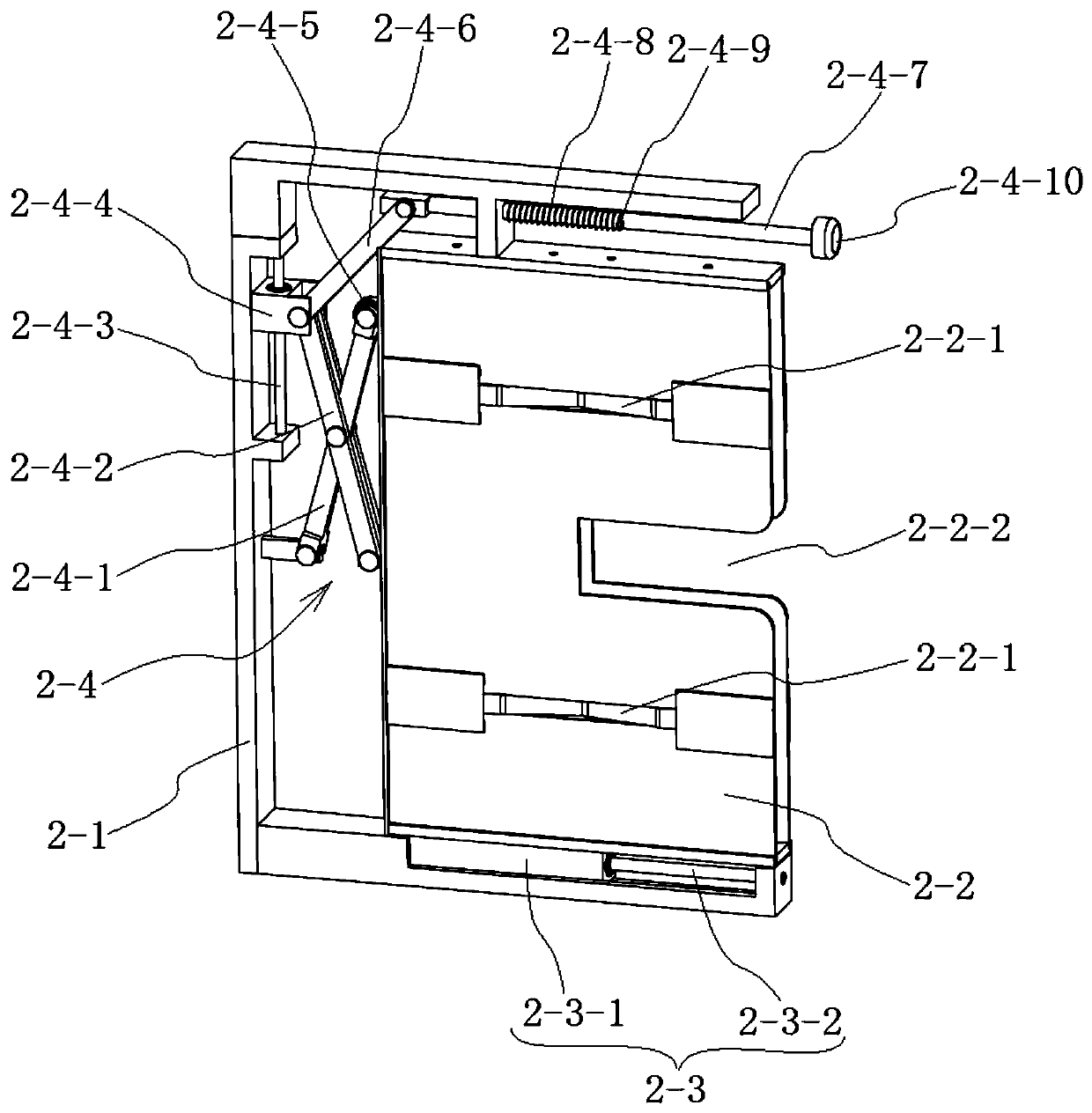 Book box push-pull module assembly and manual push-pull book taking vertical book shelf