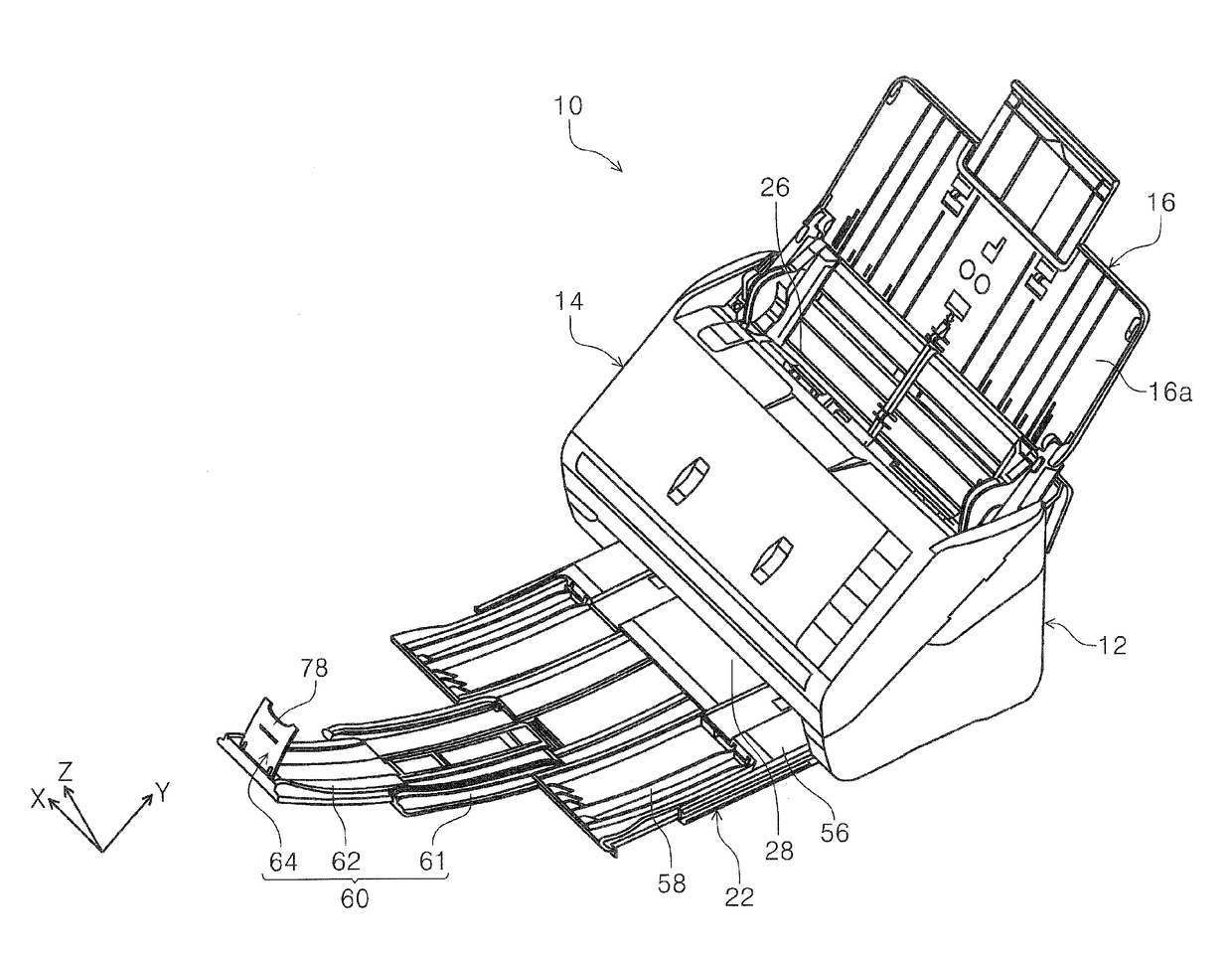 Medium discharging device and image reading apparatus