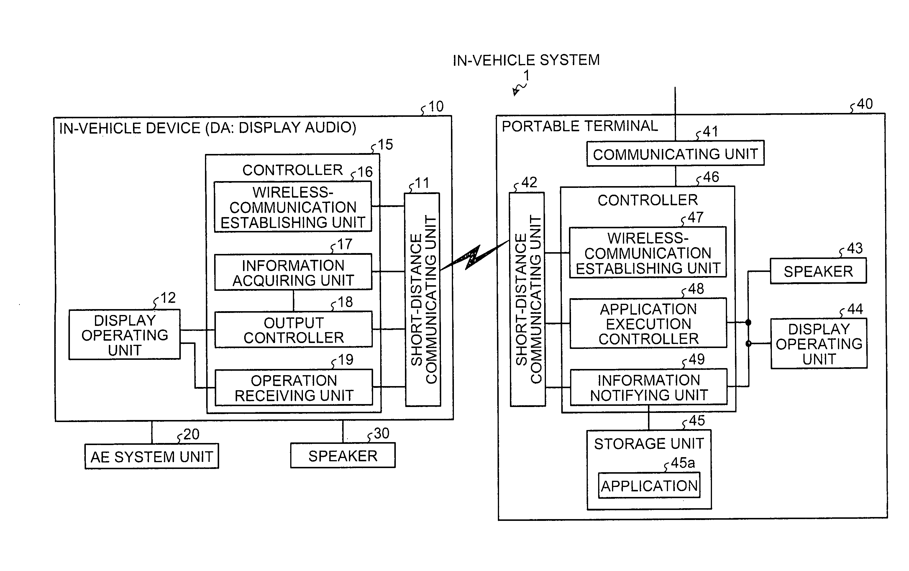 In-vehicle device and wireless communication system