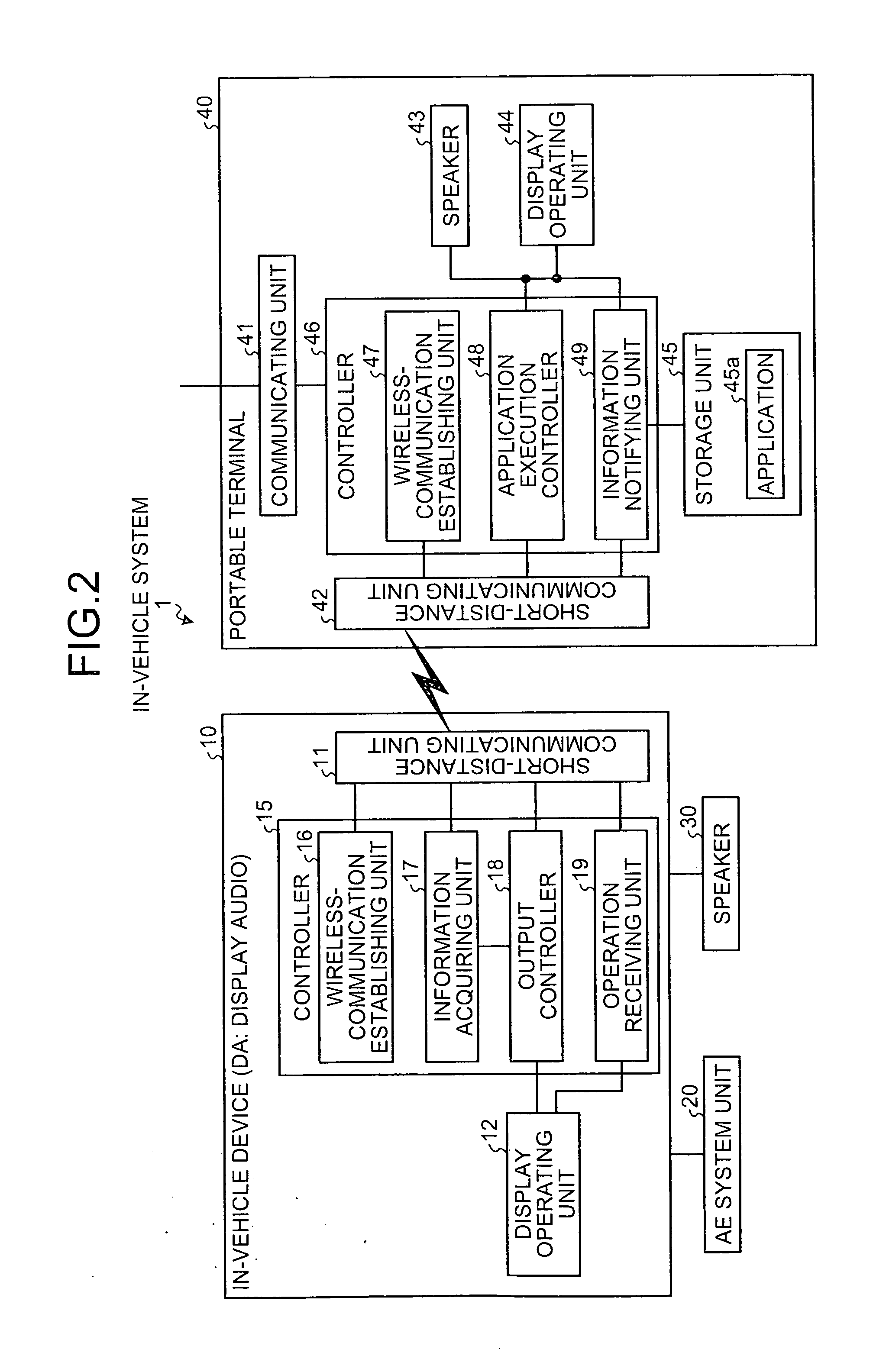 In-vehicle device and wireless communication system