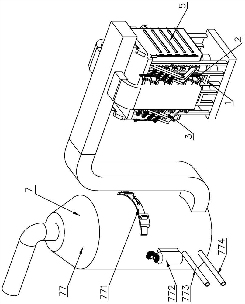 Hot-pressing waste gas collection treatment device