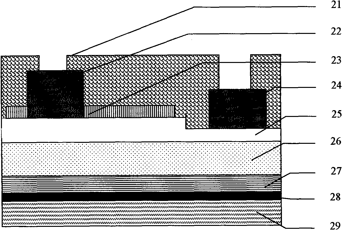 Large-power forward LED chip structure