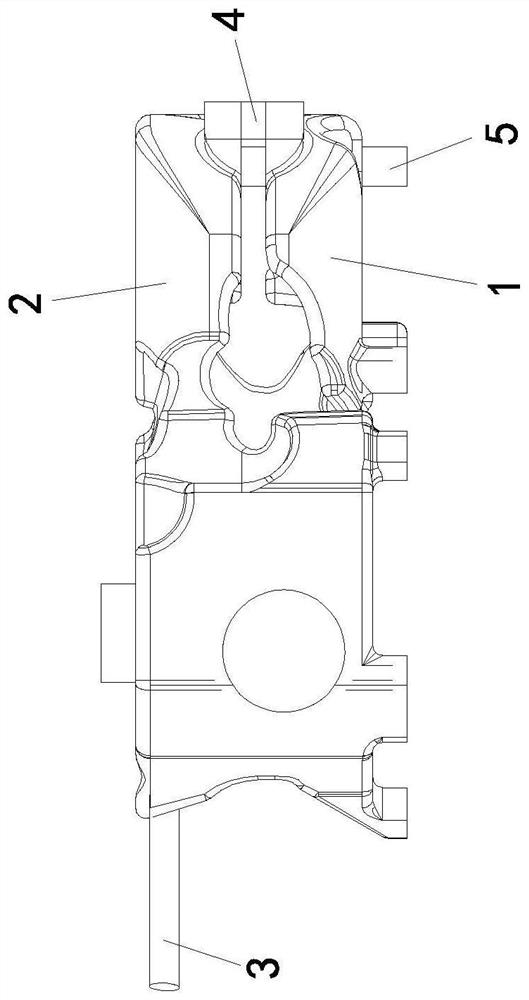 Cylinder cover double-layer water jacket structure of cross-flow cooling engine