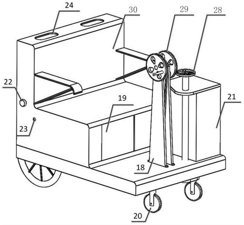 Manual four-wheel multifunctional walker for the elderly