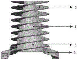 Axial-flow-type inverted inlet flow channel swirler