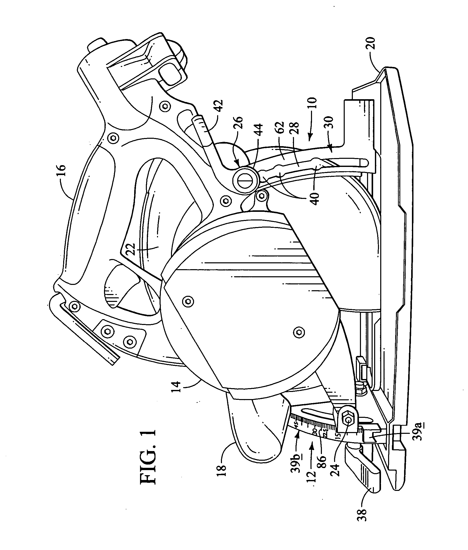 Bevel and depth of cut detent system