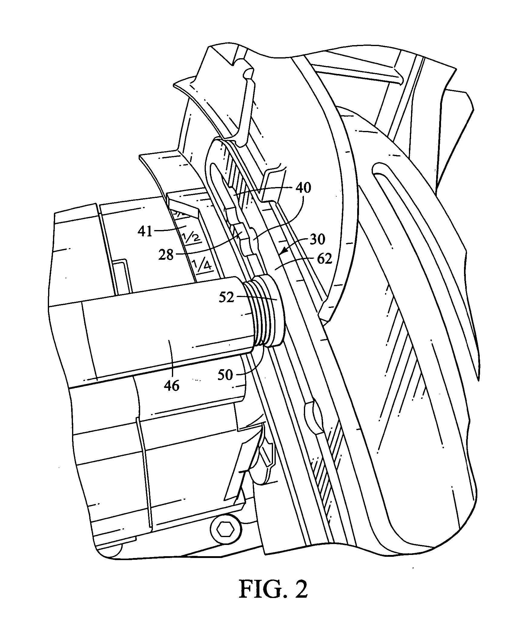 Bevel and depth of cut detent system