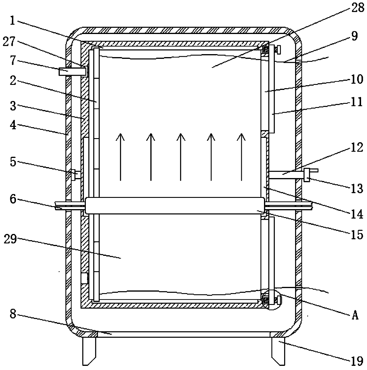 Trash can with trash compression function