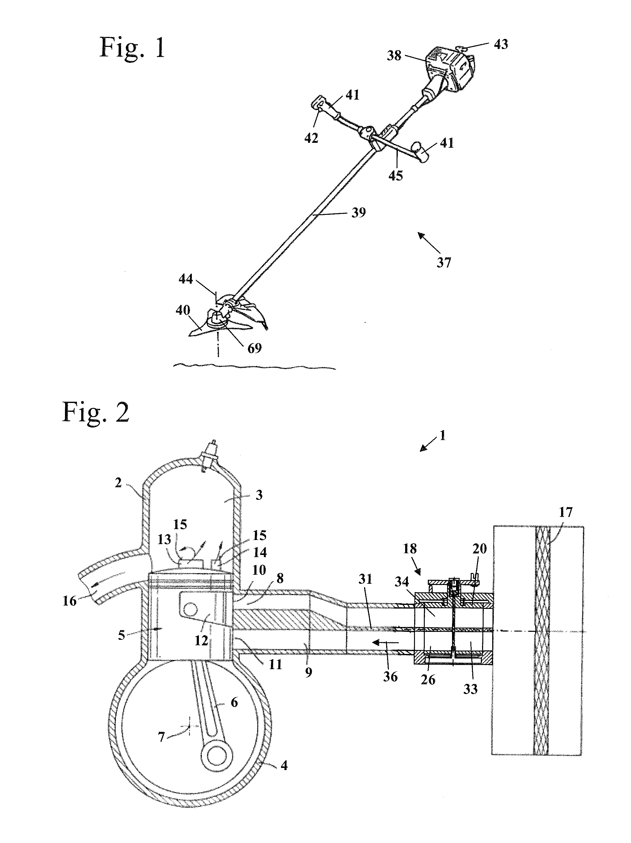 Internal combustion engine having a starter device