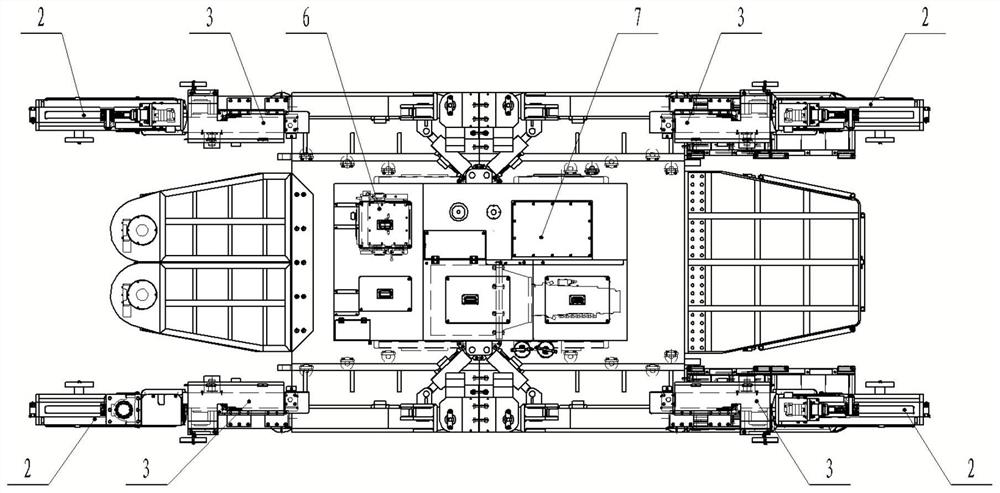 Large-section groove-shaped channel straddle type drill carriage