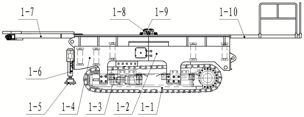 Large-section groove-shaped channel straddle type drill carriage