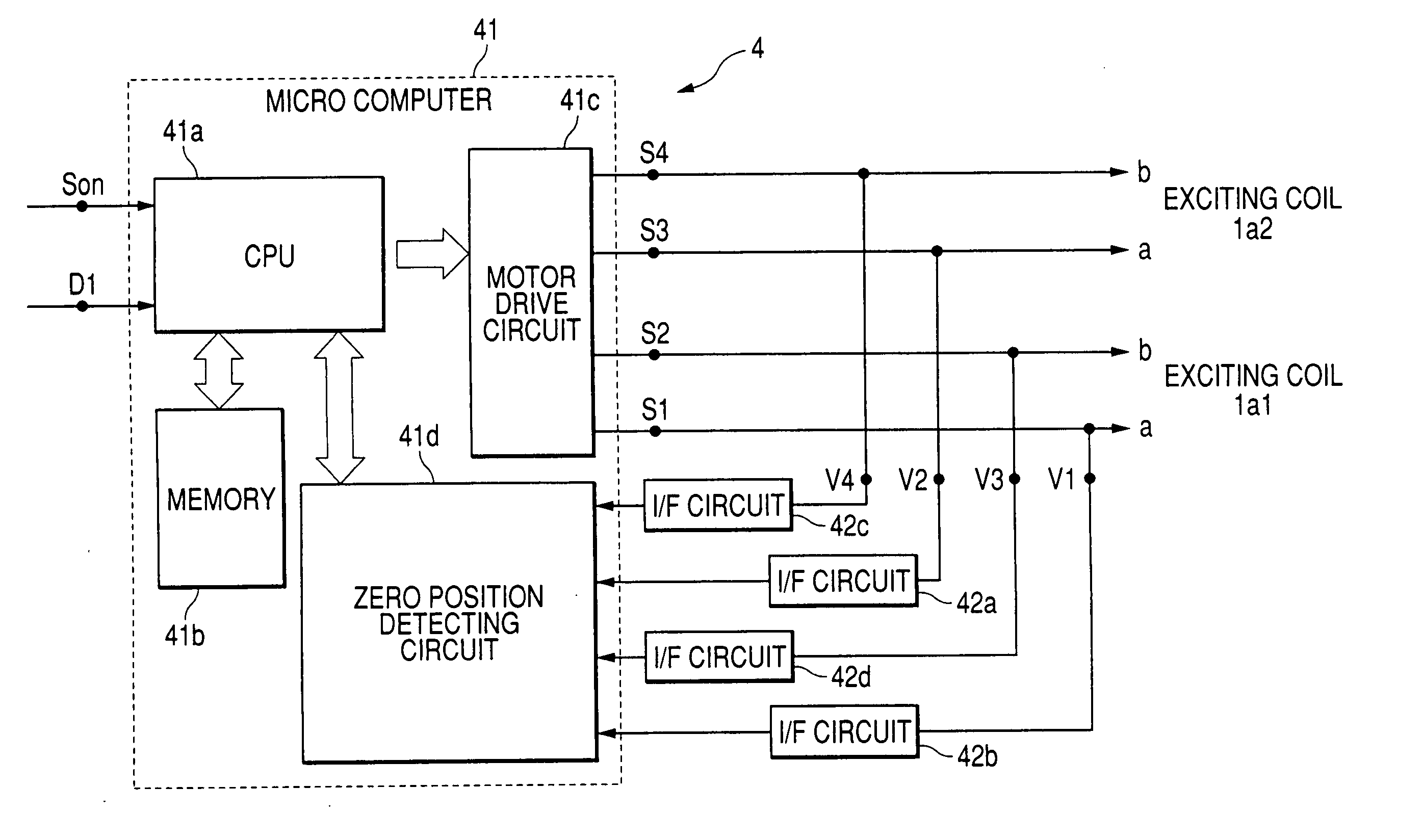 Driving device for stepping motor