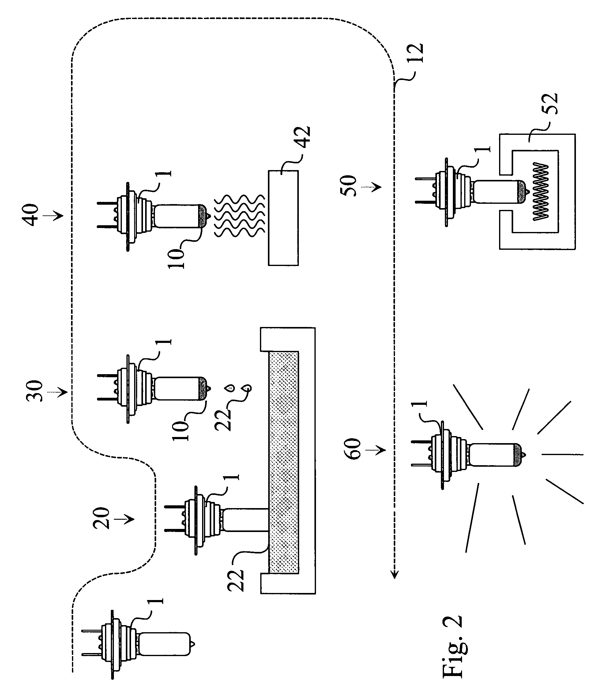 Composition for opaque coating, lamp with coating, and method of manufacture