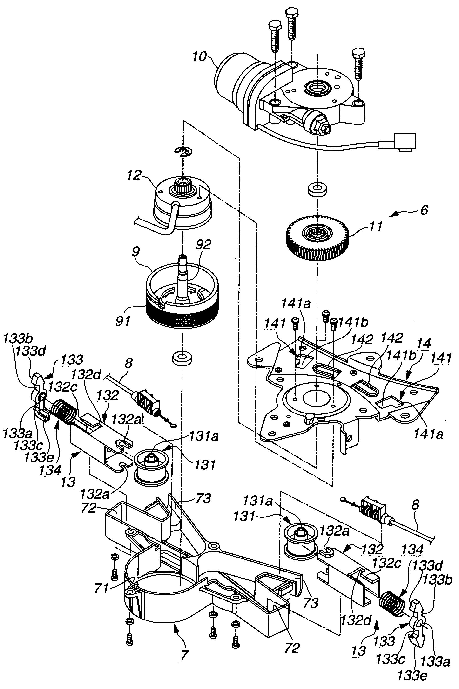 Drive apparatus for sliding member