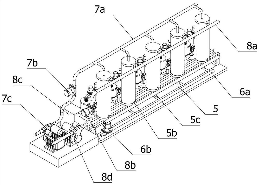 A submerged membrane module ultrafiltration filtration device