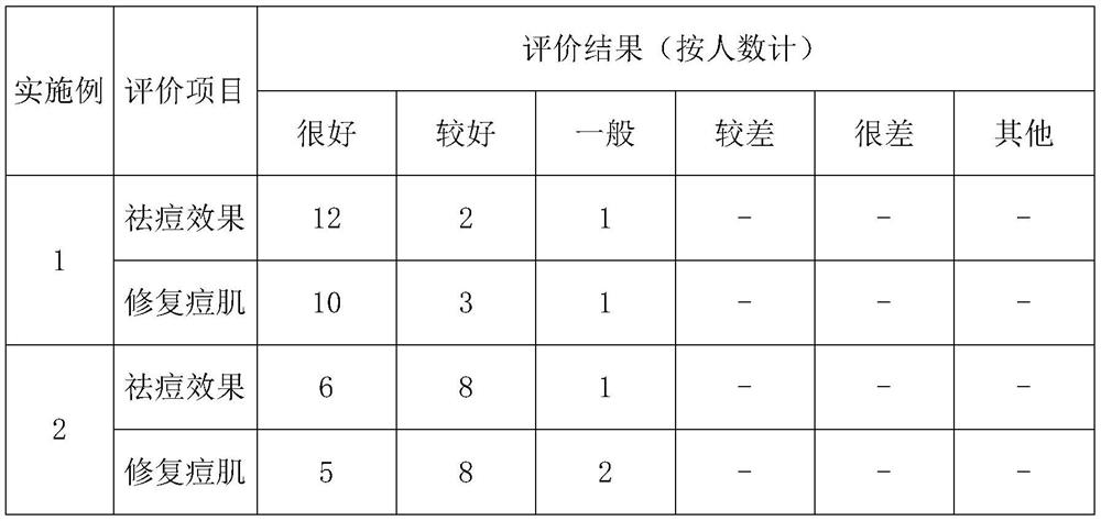 A kind of anti-acne composition and preparation method thereof