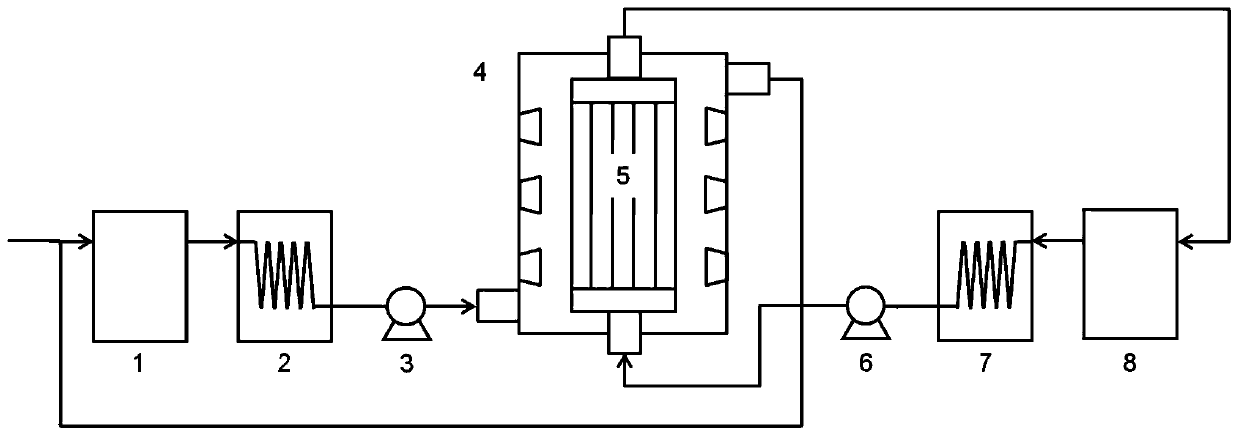 Ultrasonic-assisted membrane distilled water treatment system and method