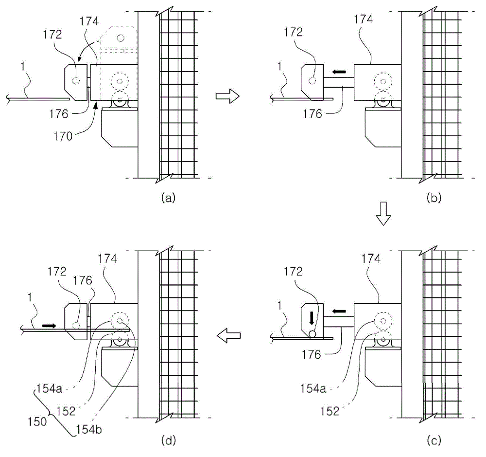 Unit frame used for moving in/out sheet and man-made nail printing system device utilizing the same