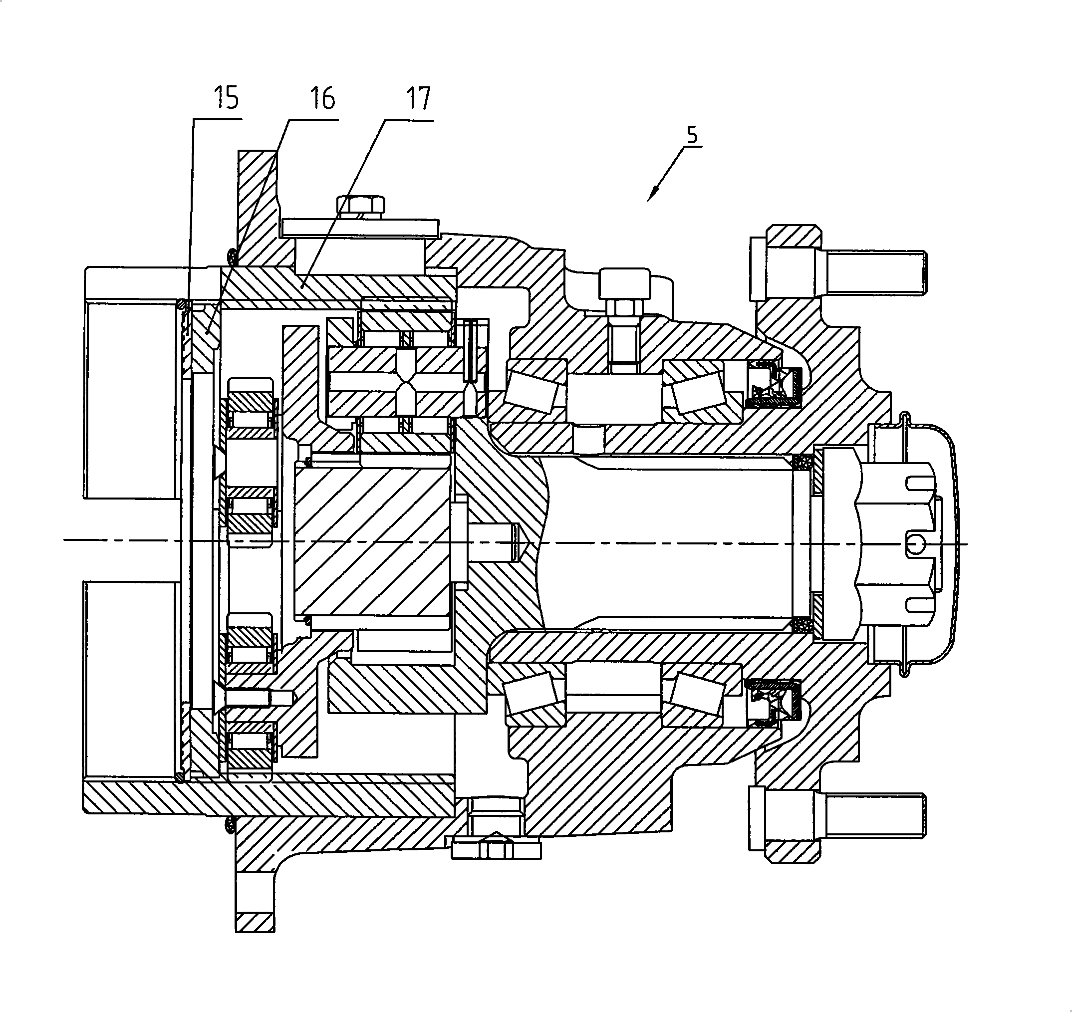 Braking device of drive axle