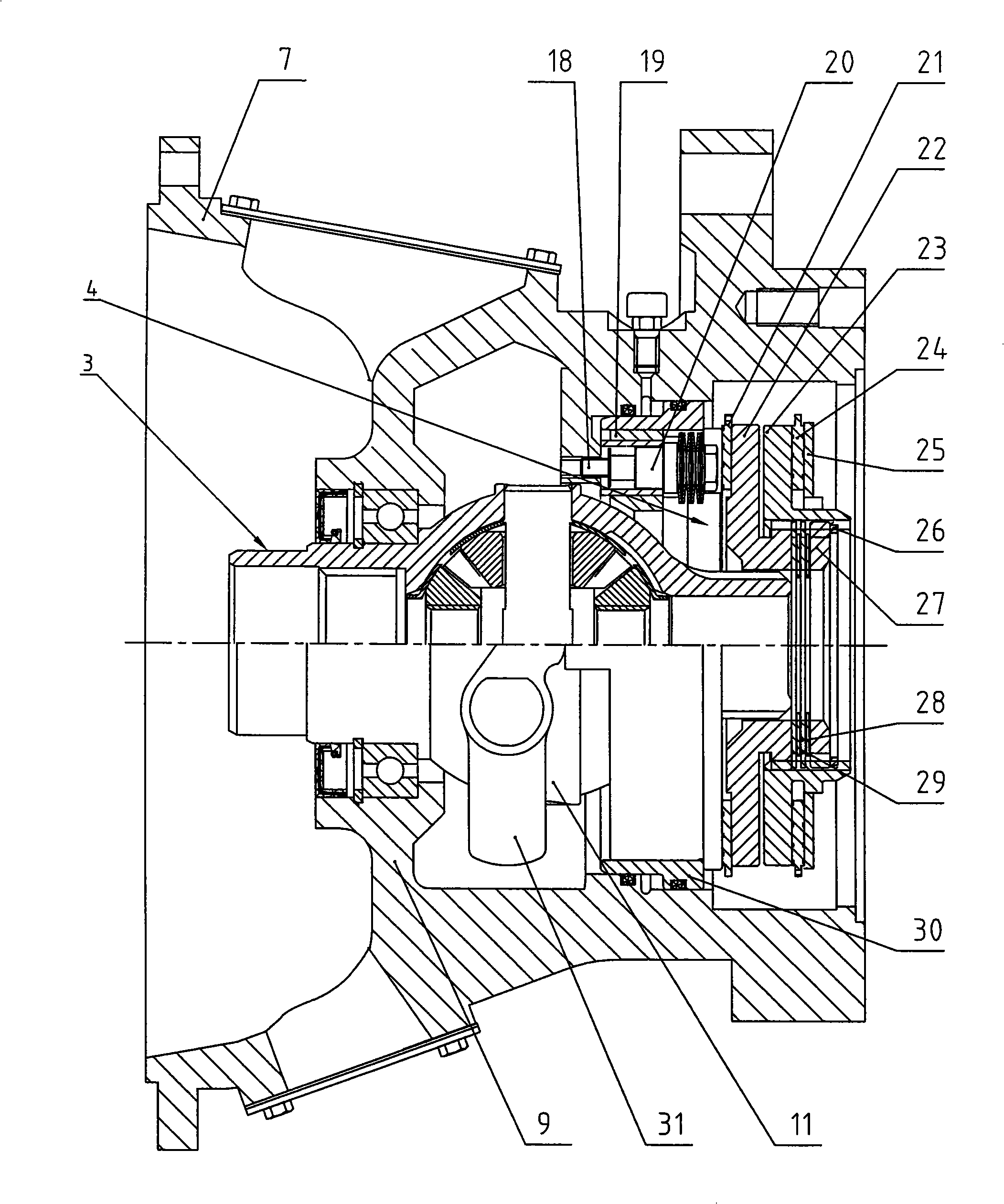 Braking device of drive axle