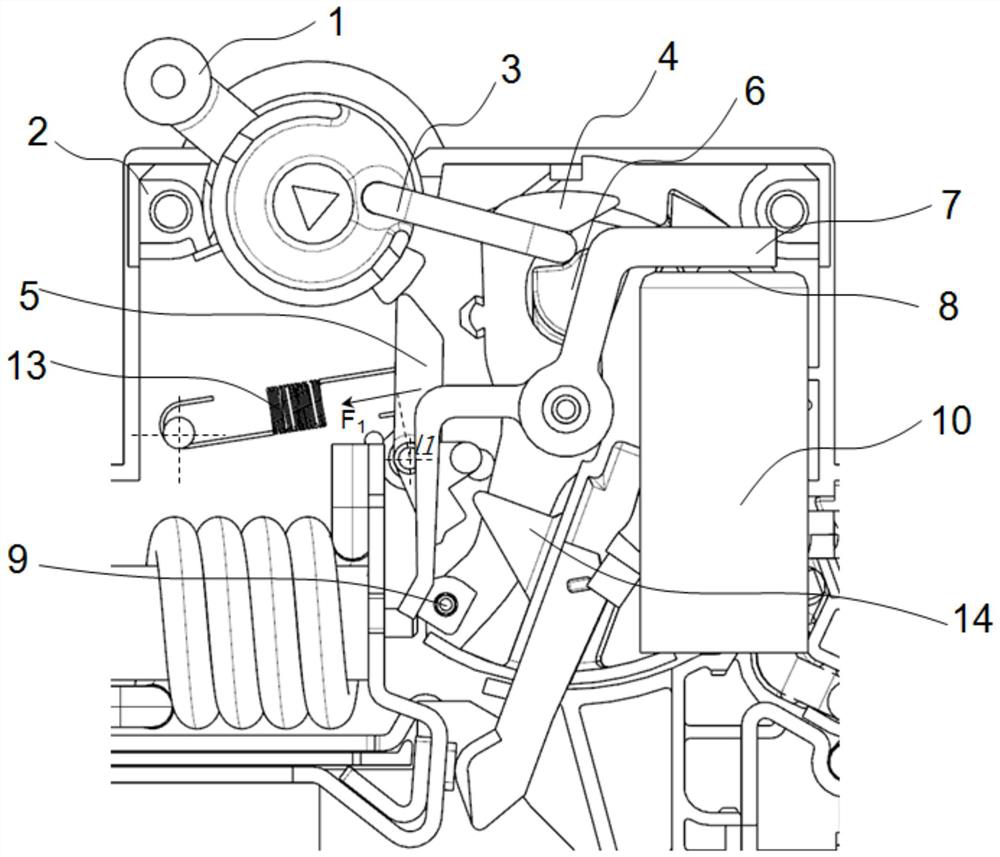 Reset mechanism of magnetic flux release