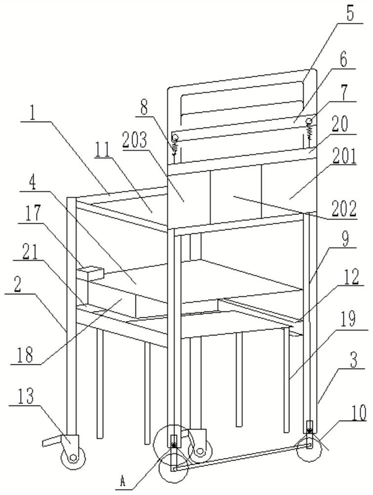 Household mobile oxygen supply auxiliary rollator