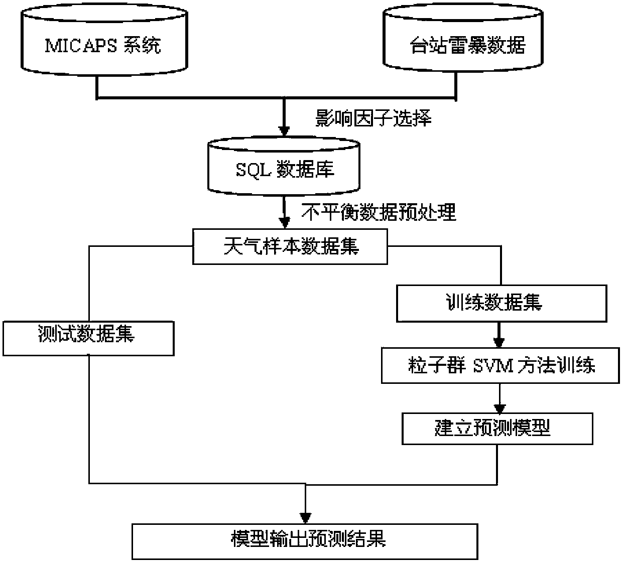 Thunder and lightning approach forecasting method based on particle swarm support vector machine