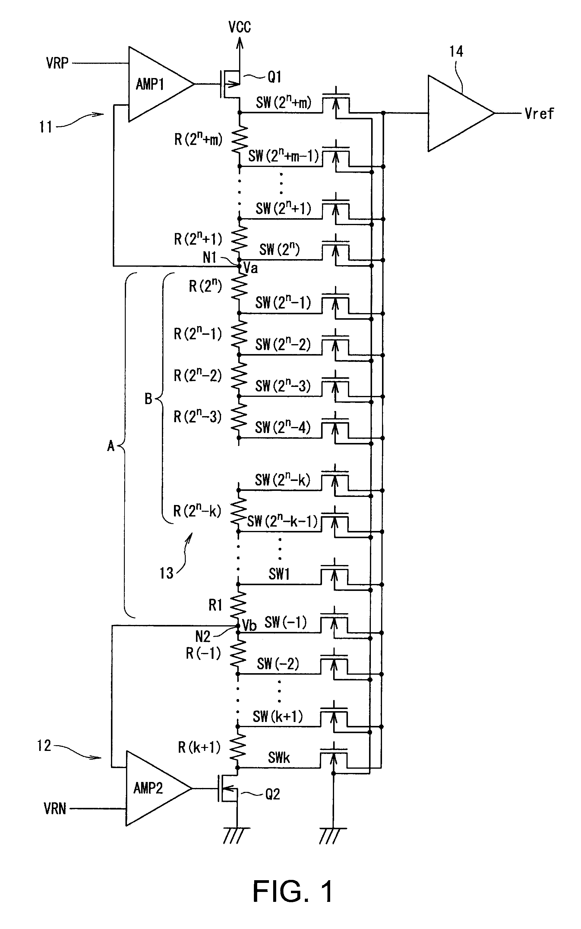 Reference voltage generation circuit, ad converter, da converter, and image processor