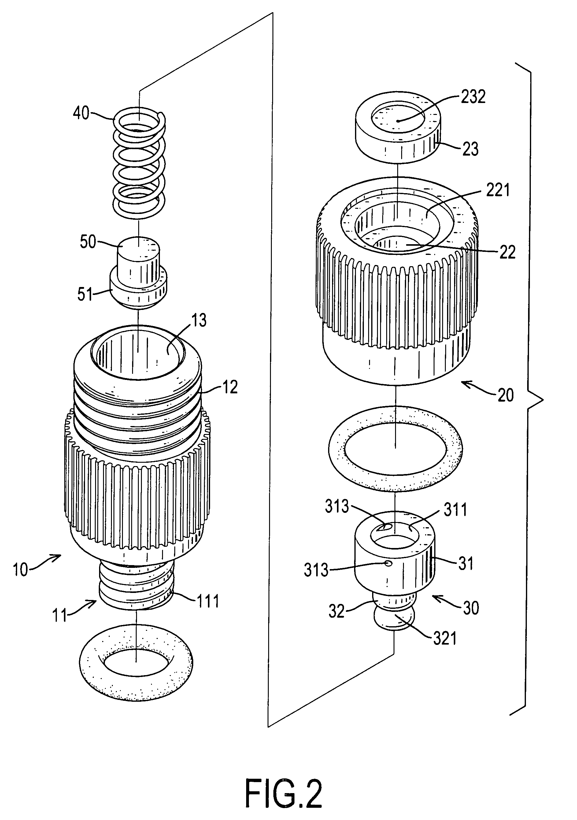 Spraying head assembly