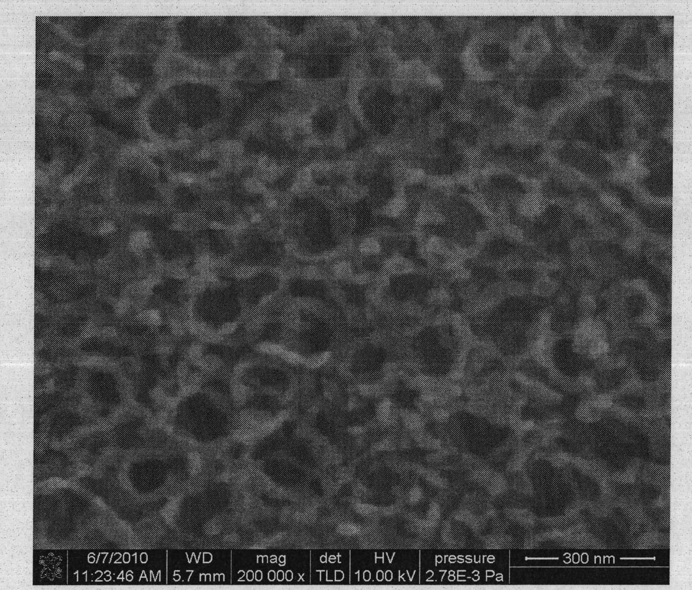 Method for preparing composite material of polypyrrole granules and titanium dioxide nanotube array