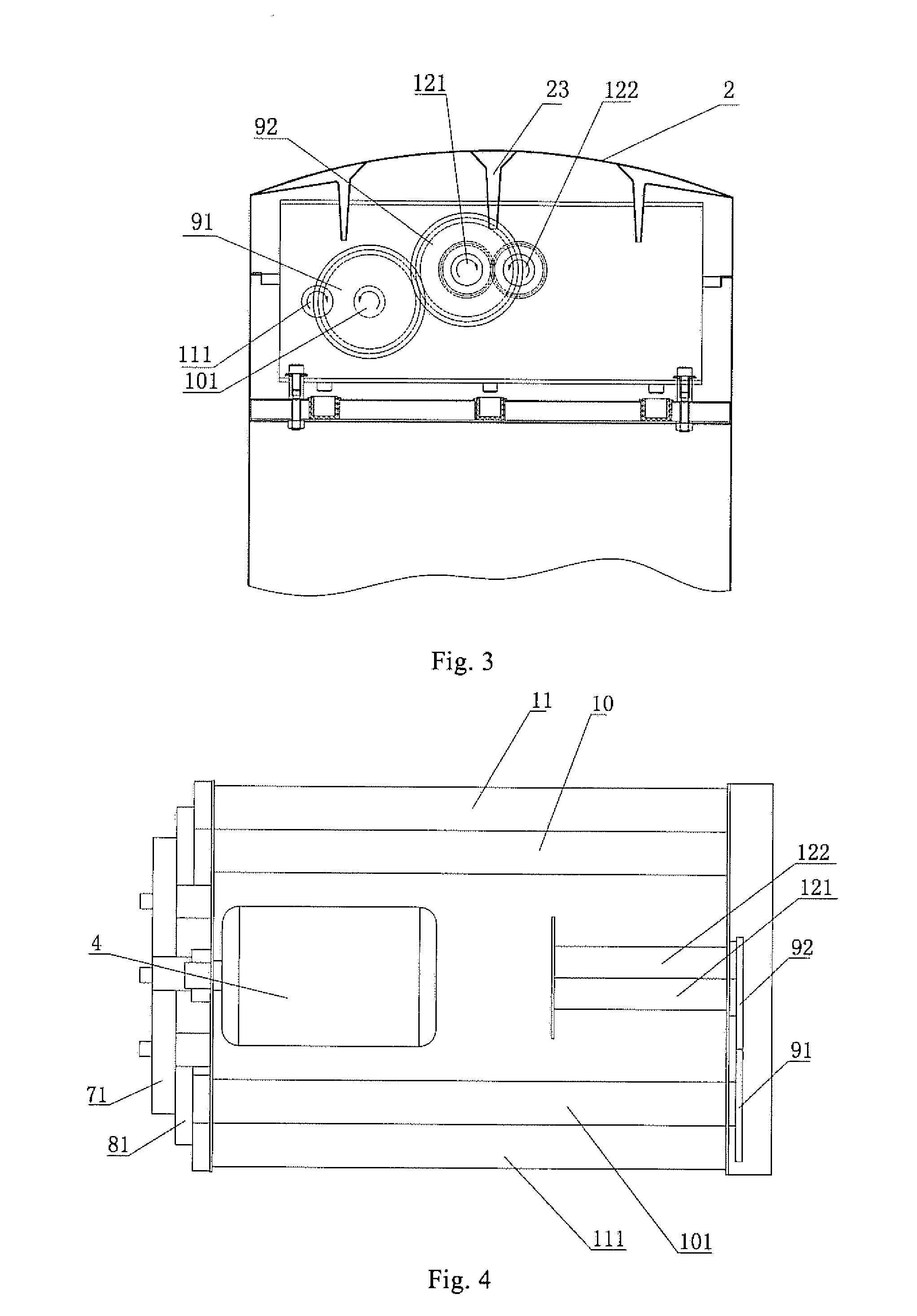 Double-functional rolling blade wheel group and multi-functional shredder