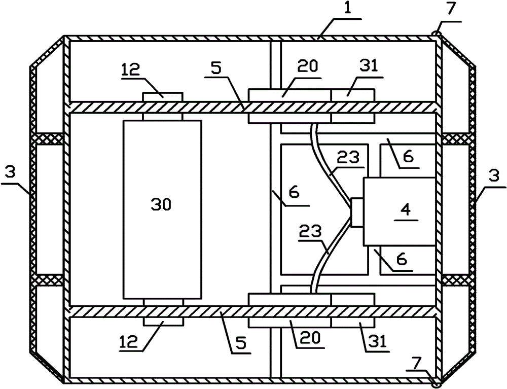 Dischargeable passive optical cable pavement device special for underwater vehicle