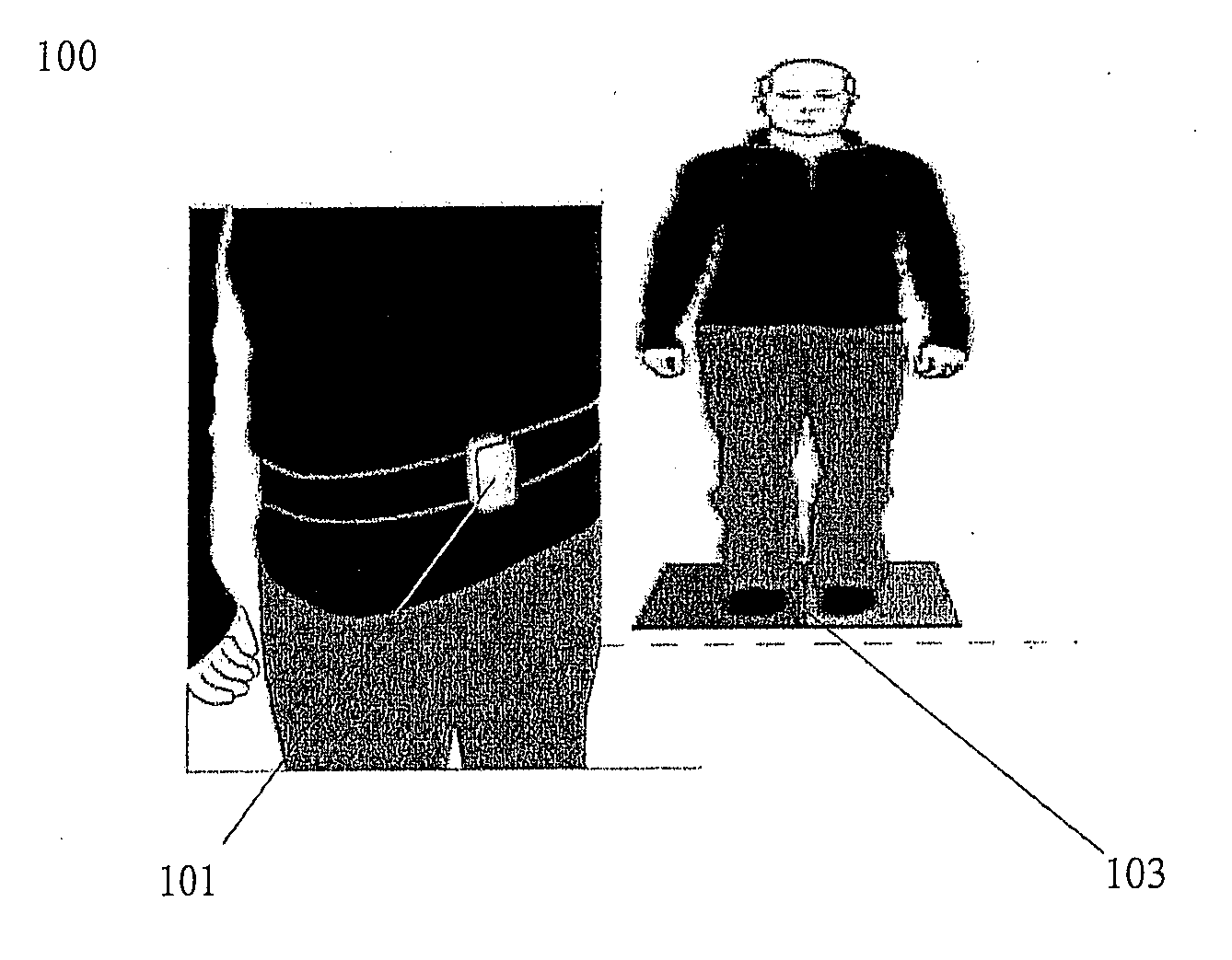 Quantitative falls risk assessment through inertial sensors and pressure sensitive platform