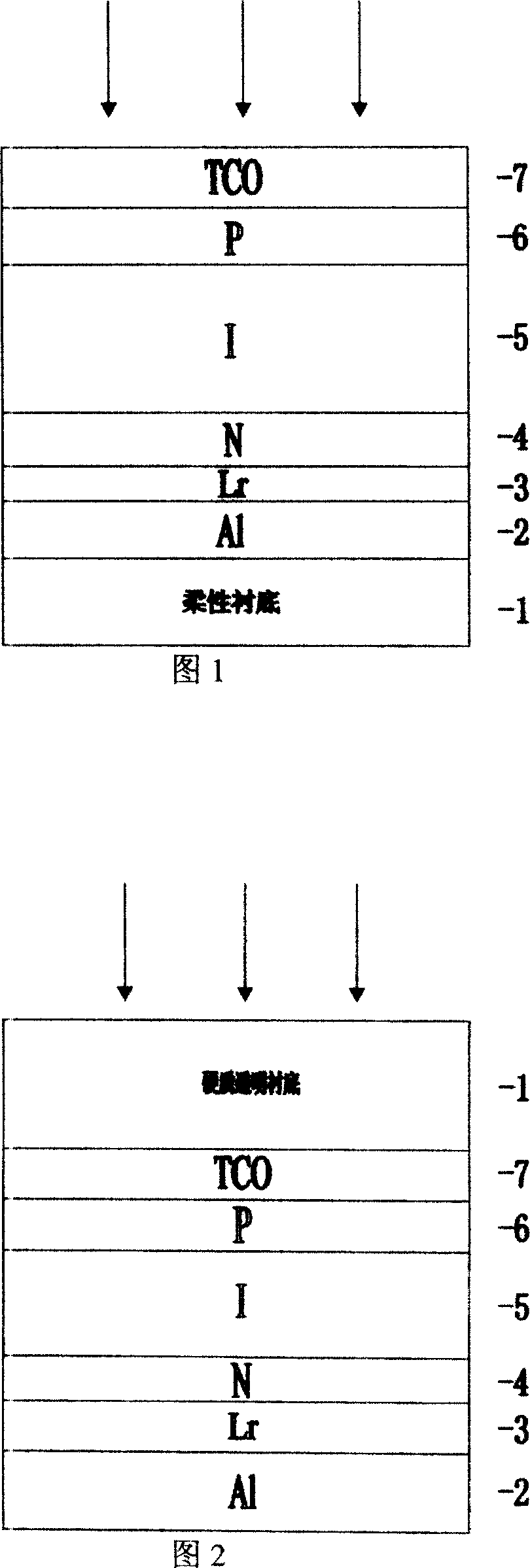 Thin-film solar battery barrier with flexible substrate and production method thereof