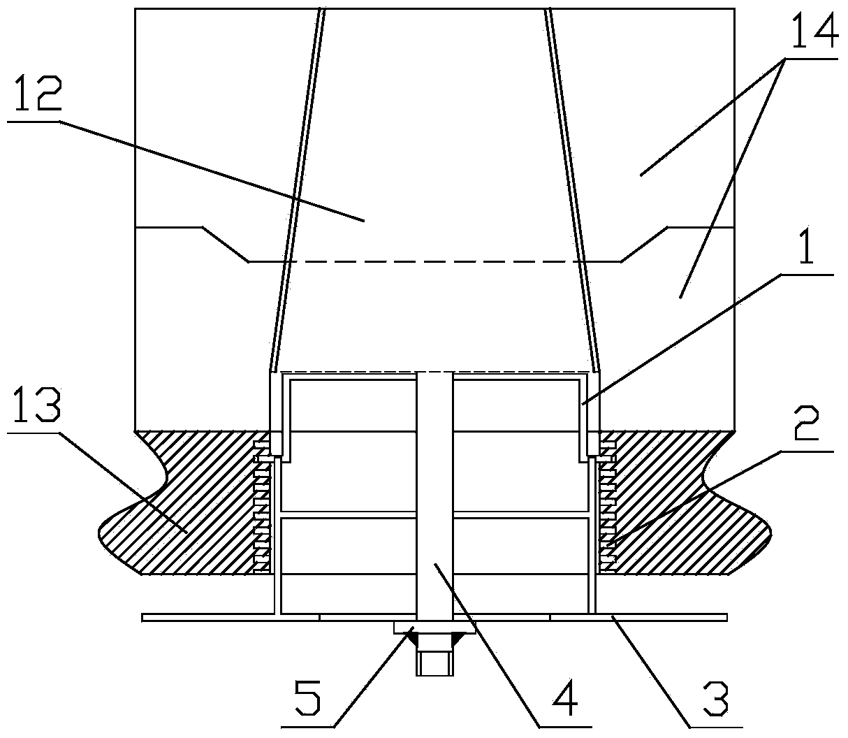 Method of mounting and fixing purging plug brick on outer upper portion of ladle