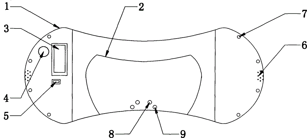 A sound and light body temperature alarm pillow